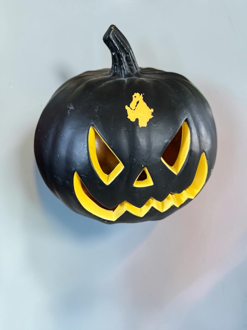 Vintage Black Jack O Lantern Pumpkin Light Blow Mold Style Halloween Decor